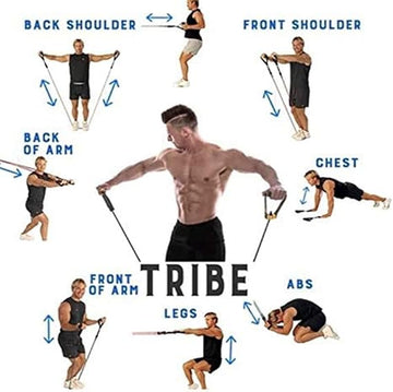 11 Piece Power Resistance Band Set Strength Training Yoga Sports Fitness Band Equipment For Men And Women