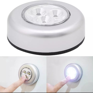 LED Tap Light, Stick On Push Button Touch Lights Battery Powered Lights For Closets, Under Cabinets, Counters, Bright Wireless Night Light Indoor Tap Touch Lamp For Kids
