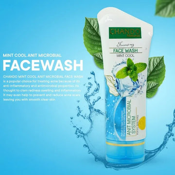 CHANDO Naturals Foaming Face Wash Mint Cool – Anti-Microbial Daily Cleanser for Oily & Acne-Prone Skin (100ml)