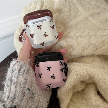 Contrast Color Bow Wireless Bluetooth Earbuds Case (For USA)