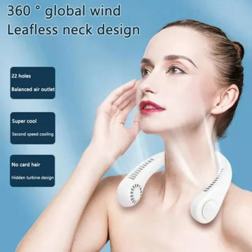 Neck Fan Portable Bladeless | Portable Rechargeable Fan Bladeless Neck Fan (random Color)